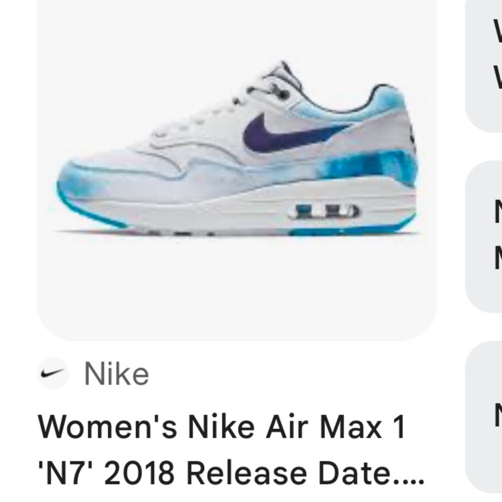 Nike Air Max 1 N7 sneakers in blue acid wash